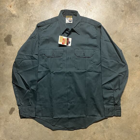 NOS Vintage 60s Washington Dee Cee Green Workwear Shirt - Picture 1 of 4